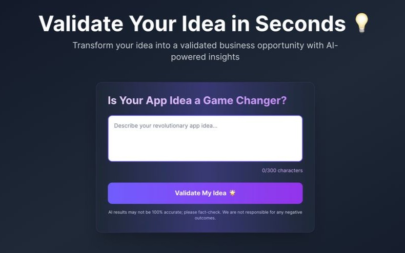 Enter Your Idea
